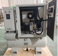 Compresseur d'air à spirale sans huile YiBang 3.7KW 380L/min 8bar 380V, quatre-en-un avec sécheur par adsorption, réservoir 200L, aimant permanent
