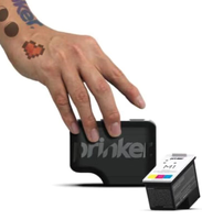 Printer tato elektronik portabel, layanan fabrikasi tato sementara kartrid tinta tanpa rasa sakit otomatis