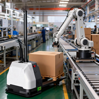 Chariot élévateur AGV sans conducteur 1,5T 1500kg avec laser SLAM, transpalette autonome, véhicule à guidage automatique pour la logistique d'usine