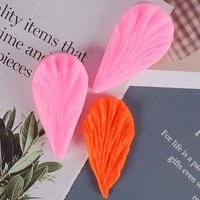 Gumpaste Fleur Silicone Veining Rose Veiné Fondant Gum Paste Moule Pivoine Plumeria Daisy Orchid Moules Sugar Craft Cake Clay Set