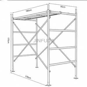 Échafaudage à cadre galvanisé <span class=keywords><strong>polyvalent</strong></span> pour les petits travaux d'amélioration de la maison et les grands projets de construction commerciale - Product Image 2