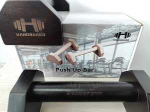 Penyangga Dip kayu padat kemasan 2 "tiang paralel berdiri dorong untuk latihan <span class=keywords><strong>Calisthenics</strong></span> kekuatan tubuh atas latihan penggunaan rumah - Product Image 2