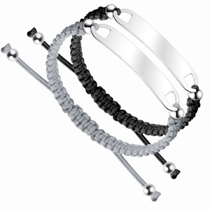 Unisex Hemp Rope <b>Wrap</b> Bracelets Silver Plated Metal Plate Casual Sporty Style <b>Gift</b> Jewelry - Product Image 1