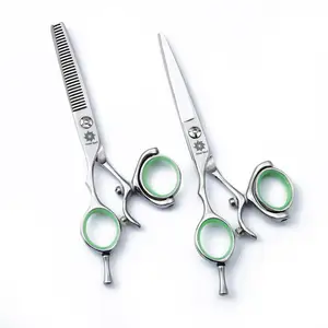 5.5" Professional Lefty Left Hand Hairdressing Scissors Hair Cutting Thinning Salon Barber Stylist Shears with Swivel Thumb