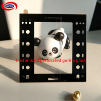 Panneau en verre trempé perforé personnalisé Gorilla Toughened Glass, avec trous transparents pour sérigraphie, panneau d'affichage électrique