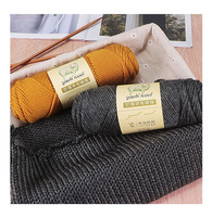 Fil à tricoter en laine d'alpaga mélangée, épaisseur moyenne, 3 brins, pour crochet à la main, écharpe, pull, manteau, chapeau, fournitures de confection de vêtements faits main DIY