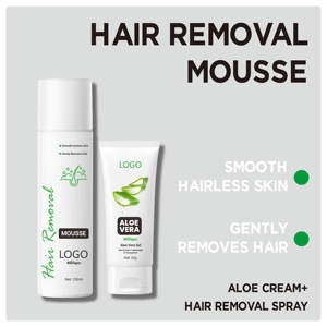 Crème et Spray Dépilatoire Personnalisables 60g & 150ml – Hydratant à l'Aloès, à base d'Extrait Naturel d'Aloe Vera - Product Image 2