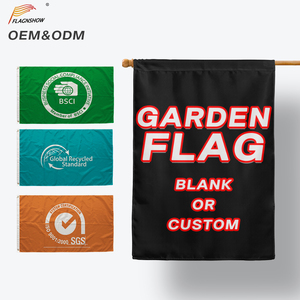 Chất Lượng Cao 12X18Inch <span class=keywords><strong>Polyester</strong></span> Hai Mặt Thăng Hoa Tùy Chỉnh Thiết Kế Trống Vườn Cờ - Product Image 1