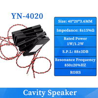 YueNeng YN4020WD-0801 Haut-parleur OEM personnalisé 4020 40*20mm 8Ohms 1W ultra-mince à cavité sonore latérale 0-20kHz pleine gamme en plastique