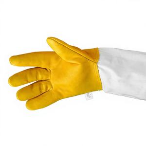 Guantes de Apicultura de Piel de Oveja y Algodón, Protección de Brazo Largo, Pulgar Recto, Diseño Ventilado de 3 Capas, Nuevo Diseño Moderno - Product Image 1
