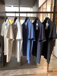 Sports Ice Sense de secado rápido sólido en blanco para camisa de manga corta de verano para hombres de poliéster/algodón <span class=keywords><strong>Anta</strong></span> Strip - Product Image 1