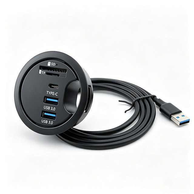 USB Desk Hub USB3.0 HUB With 2 Port USB3.0 Type C Adapter for Desktop PC/Notebook USB HUB Desk Mount USB 3.0 Splitter