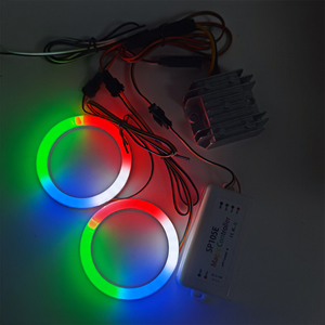 Anneaux LED multicolores ADT 70mm 75mm 80mm 85mm 90mm 95mm 100mm 106mm 110mm 60MM pour voiture RGBW Chasing Angel Eyes E60 - Product Image 3