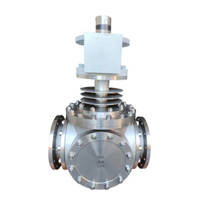 แอคชูเอเตอร์แบบทนอุณหภูมิสูง หน้าแปลน ANSI600lbs DN50 เหล็กตีขึ้นรูป A105 แบบ T/L บอลวาล์วสามทาง - Product Image 2