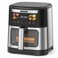 Friteuse à air numérique 6,5 L 1500 W 2026 avec double chauffage, fenêtre visible, écran couleur, appareil de cuisine certifié CE