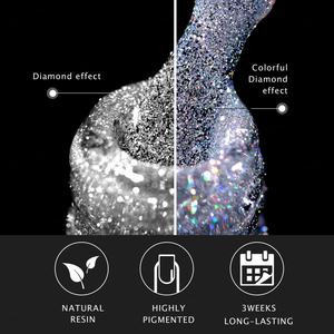 JTING Esmalte de Gel de Alta Calidad Súper Brillante con Efecto Diamante, Capa Superior Reflectante, Marca Privada OEM - Product Image 3