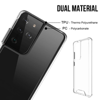 360 étui de protection transparent pour Samsung Galaxy S21 Ultra S21 Plus S22ultra S22plus TPU PC housse de téléphone