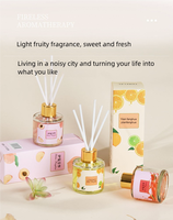 Diffuseur d'huiles essentielles parfumées pour la maison, flacon en verre 50 ml, parfum fruité tendance, pour ensembles de diffuseurs à bâtonnets