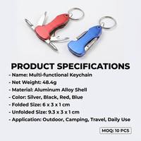 Vente en gros de porte-clés en métal multifonctionnel LECHIKE de luxe personnalisable en quatre couleurs 4-en-1 pour une utilisation promotionnelle