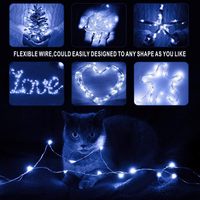 Guirlandes lumineuses LED YN Starlight à fil de cuivre, contrôlées par USB, avec télécommande, intensité réglable, IP44, 2m/3m/5m/10m, pour usage intérieur de Noël