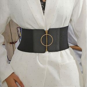 Ceinture large élastique en polyester imprimée par transfert thermique style hip-hop Mairun USA avec grande boucle métallique et fermeture éclair, type corset - Product Image 3