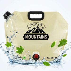 2 Pack <b>Collapsible</b> Foldable <b>Storage</b> Bags Camping Container Durable Portable 8L/2.11 Gallon Water Carrier Leak-Proof - Product Image 3