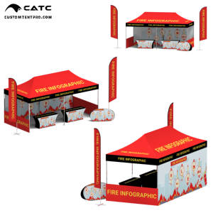 Auvent en aluminium avec logo personnalisé imperméable CATC |   Tente de sport d'intérieur portable pour la promotion de la marque et les stands de vendeurs - Product Image 3