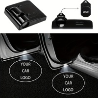 Lámpara de proyector de luz de bienvenida LED inalámbrica con logotipo personalizado para accesorios decorativos interiores de puerta de coche
