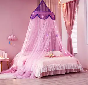 Toptan özel yatak gölgelik % 100% Polyester büyük bebek ucuz katlanabilir sivrisinek yatağı cibinlik oda dekorasyon için