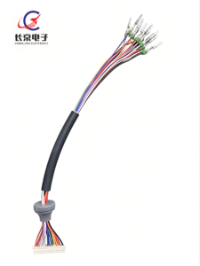 Arnés de cableado impermeable multicore personalizado, conjunto de <span class=keywords><strong>cable</strong></span> con conector JST y pasacables sellado, 16 pines, longitud personalizada OEM/ODM - Product Image 1