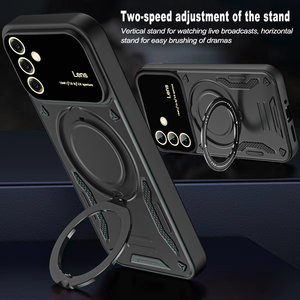 Fundas de teléfono móvil con anillo de dedo para <span class=keywords><strong>Samsung</strong></span> <span class=keywords><strong>Galaxy</strong></span> A17 A07 A16 A06 A26 A36 A56 A05S A50 S26 Pro Edge S25, fundas ultra a prueba de golpes - Product Image 4