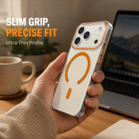 iPhone 18 Pro Max 17 Pro için Özel B2B 2800 Gauss Manyetik Emişli Kılıf, Şeffaf PC Sert Kabuklu Darbeye Dayanıklı Hava Yastıklı Fabrika Fiyatı