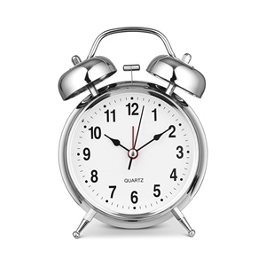 Silent Sweep Desk <b>Alarm</b> <b>Clock</b> Reloj Twin Bell Vintage <b>Alarm</b> <b>Clock</b> with Backlight - Product Image 5