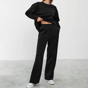 Autunno inverno nuovo <span class=keywords><strong>abbigliamento</strong></span> <span class=keywords><strong>donna</strong></span> lavorato a maglia maglione in peluche Set due pezzi lavorato a maglia - Product Image 2