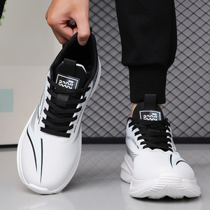 Fashionrun – chaussures de course en maille pour hommes, respirantes, sportives, à bout rond, à lacets, semelle épaisse, décontractées, pour l'extérieur, été - Product Image 3