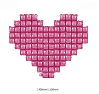 Nouveautés : Ballon mural en forme de cœur de 55 pouces en feuille d'aluminium écologique pour décorations de la Saint-Valentin, Noël et la Fête des Mères