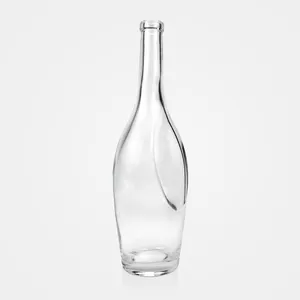 white 700ml square shaped glass squat spirit fruit fancy wine bottle glass liquor 500 ml 750ml with box