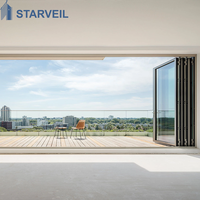 Porte patio coulissante pour appartement urbain en aluminium, double vitrage trempé, insonorisée, avec cadre à rupture de pont thermique