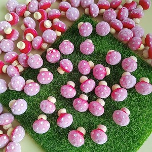100 Piezas de Mini Hongos Kawaii para Decoración de Jardín de Hadas, Terrario de Musgo, Manualidades de Resina para Casa de Muñecas y Decoración del Hogar - Product Image 5