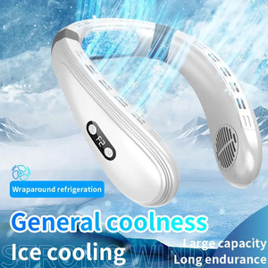 เครื่องปรับอากาศแบบห้อยคอ4400มิลลิแอมป์ต่อชั่วโมงระบายความร้อนอย่างรวดเร็วสาม<span class=keywords><strong>เป่า</strong></span>ลมเซมิคอนดักเตอร์ทำความเย็นรถยนต์ใช้ในครัวเรือนพัดลมแบตเตอรี่ - Product Image 5