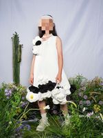 Robe à plumes pour bébé fille, printemps et automne, robe de banquet pour enfants, vêtements pour enfants tendance