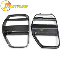 Rejilla Delantera de Fibra de Carbono Seca para BMW G80 G81 M3 G82 G83 M4, Estilo V, Marco de Rejilla Central Doble para Parachoques Delantero