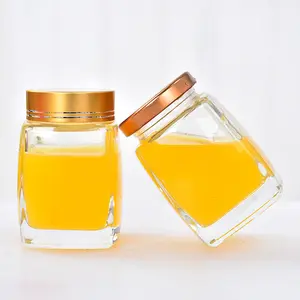 High quality Honey Bottle Glass Pot Glass Packaging for Honey Glass Jar With Screw Lid 50ml 120ml 180ml 380ml 500ml 750ml