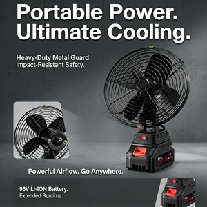 Lithium <b>Electric</b> <b>Desk</b> Fan 96V DC Motor Rechargeable Battery 3 Blades Portable Household Fan with Battery Included - Product Image 5