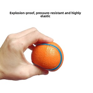 Cane a forma di palla elastico resistente ai morsi squittio giocattolo sollievo per il piacere di sé per la noia pallina da Tennis interattivo per animali domestici - Product Image 4