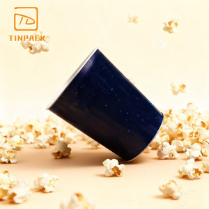 Tùy Chỉnh In Ấn 130Oz Bỏng Ngô Tin Thực Phẩm Cấp Rỗng Bỏng Ngô Tin Ác Phim Tin Bỏng Ngô Xô - Product Image 2