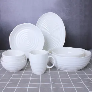 Hoge Kwaliteit Servies Sets Diner Platen Set Voor Hotel Diner Platen