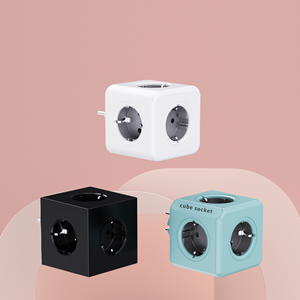 ปลั๊กพ่วงแบบลูกบาศก์ ดีไซน์ใหม่ EU 5 ช่องเสียบ 220V 16A ปลั๊กไฟฟ้าแบบ EU - Product Image 5