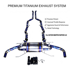 Système d'échappement Catback en titane Vortex Sport Sound Tuning compatible avec Aston Martin Rapide 6.0, silencieux à valve à vide - Product Image 1