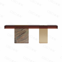 Kreuzfahrt Hotel Acryl Esstisch und Stuhl Set Empfangs halle Rechteck Tisch Esszimmer runden Esstisch Set Glas modern